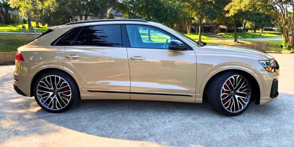 2025 Audi SQ8 Prestige in Sakhir Gold. Credit: CarPro.